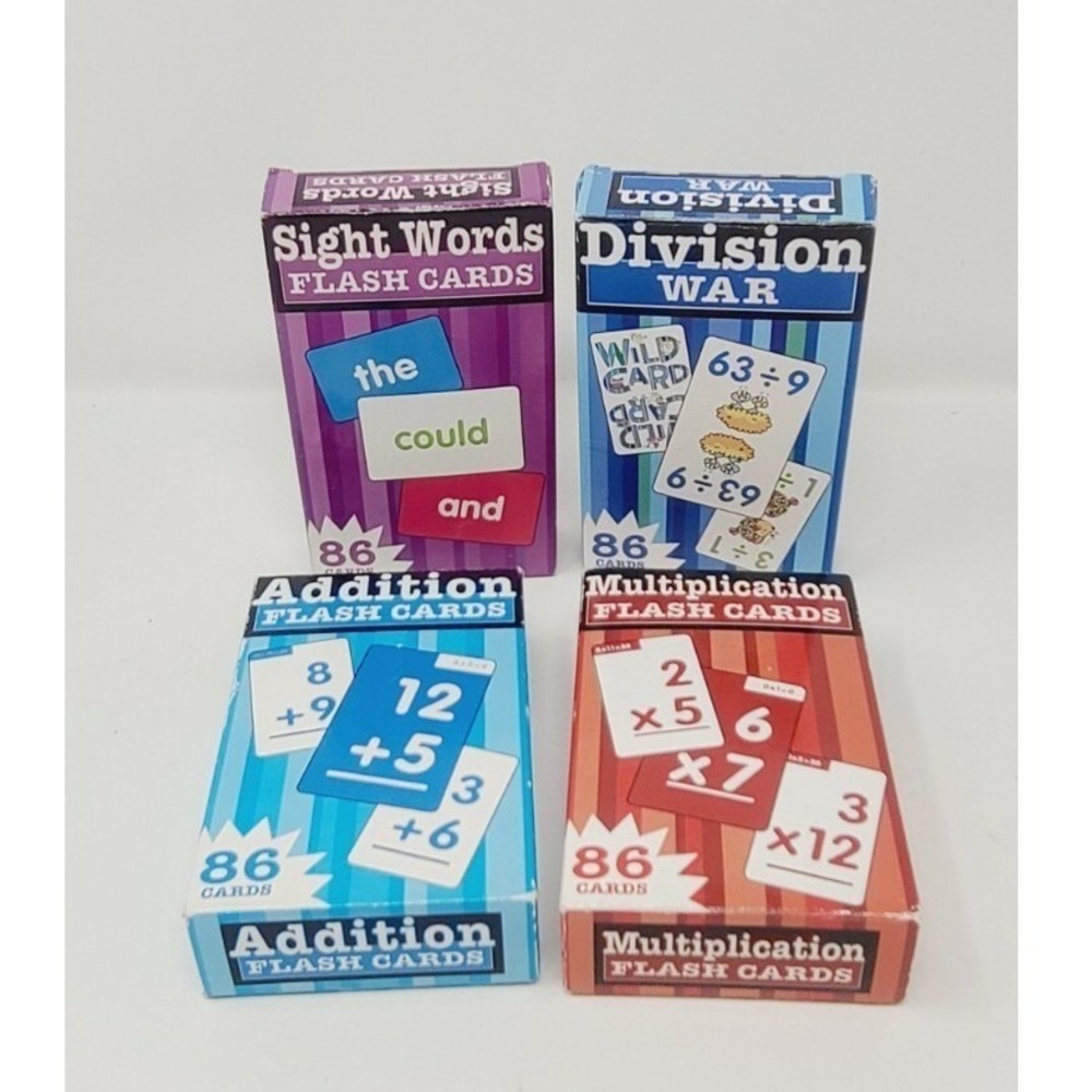 Teaching flash cards addition division multiplication sight words elementary